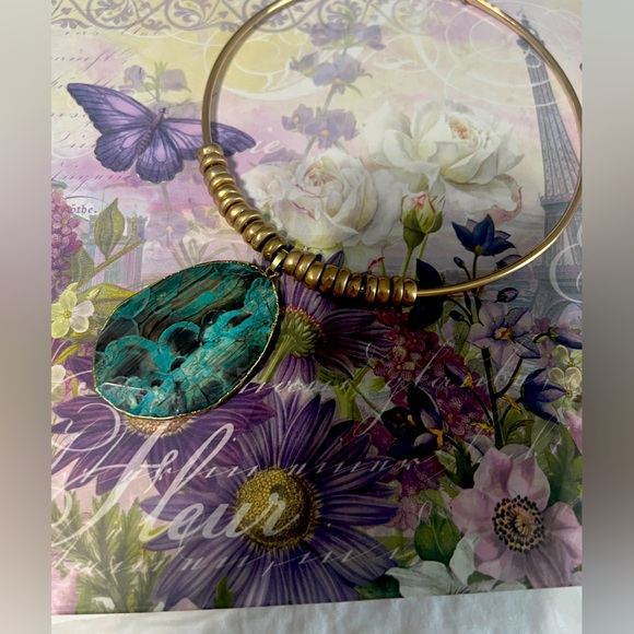 Robert Lee Morris Jewelry - Robert Lee Morris Gold and Turquoise Necklace